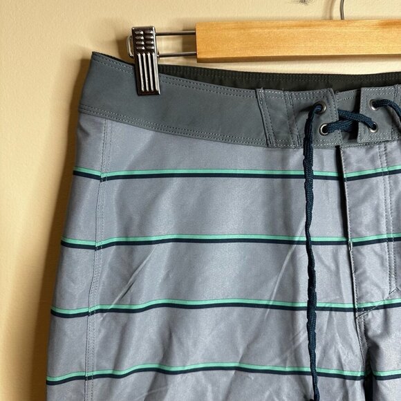 Patagonia Board Shorts Mens 30 Hydropeak Outdoor Striped Beach Stretch Swim Surf - Picture 3 of 14